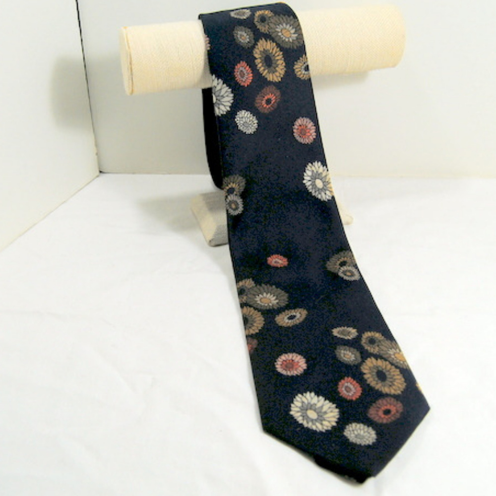 Blue Flower Tie by Mr. Blackwell